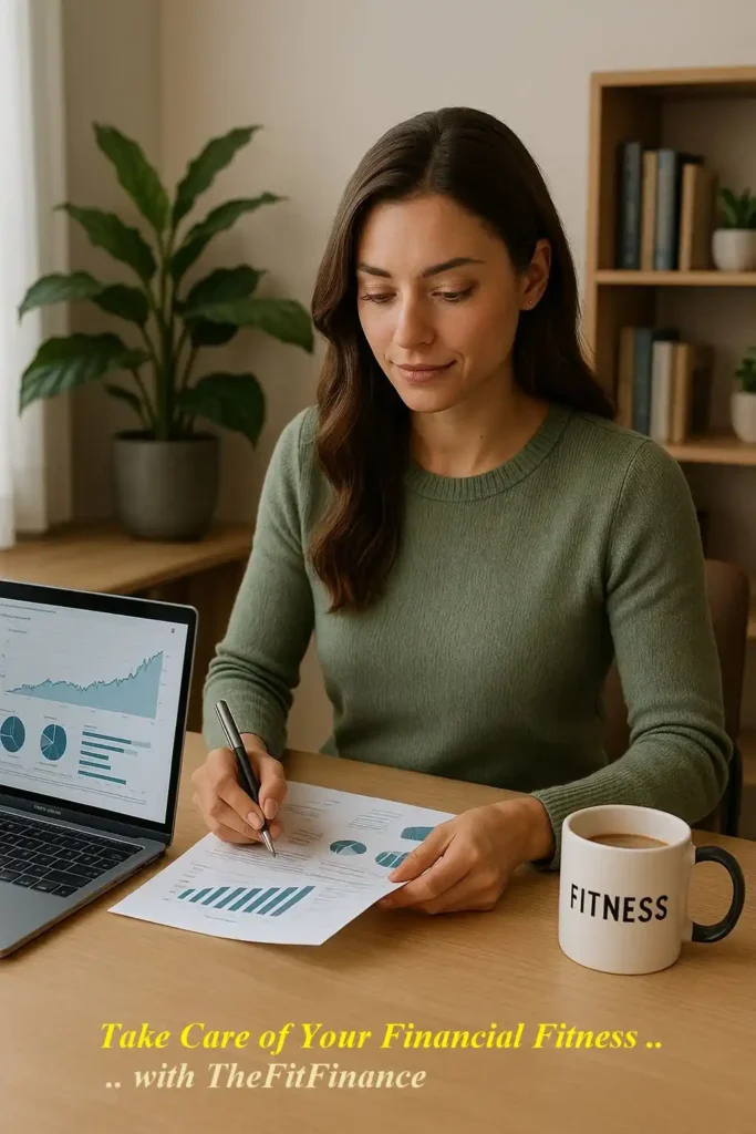 A young woman confidently reviewing her investments on a laptop at home, representing the journey to start investing $200 monthly with focus and financial empowerment.