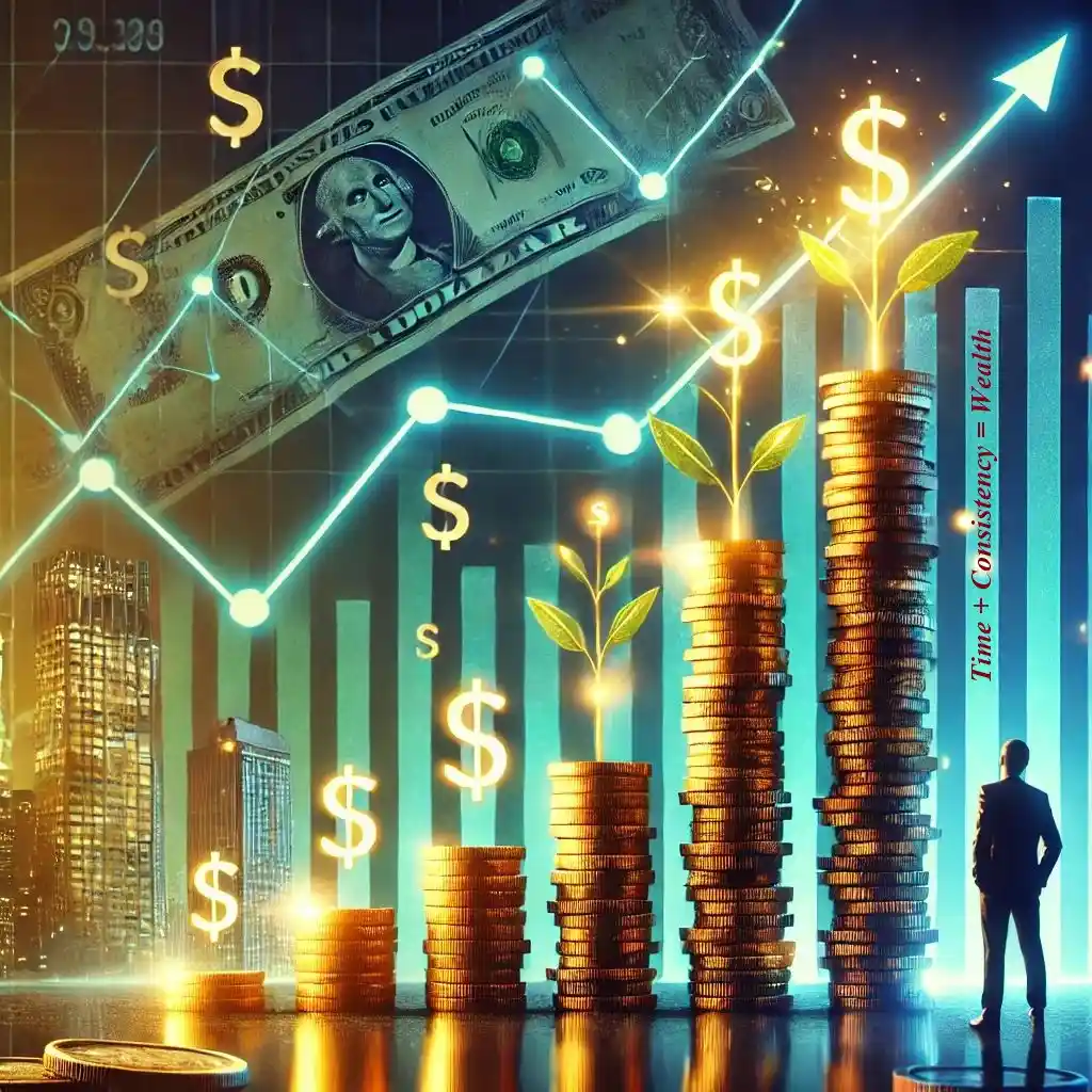 Coin graph is showing that Time plus Consistency creates Wealth, so be consistent as you Investing $200 a Month regularly