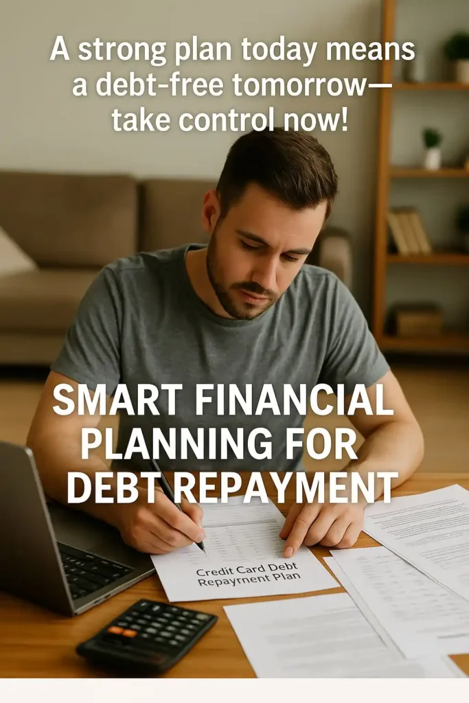 Young professional taking control of finances for debt-free living