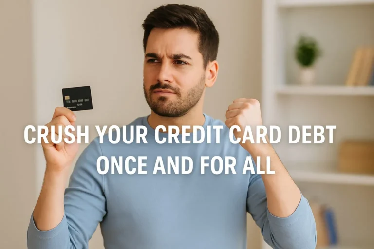 Motivated woman planning her finances to pay off credit card debt quickly and achieve financial freedom.