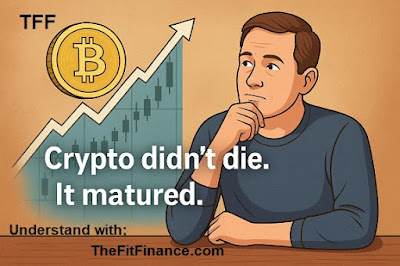 Man contemplating cryptocurrency investments with rising Bitcoin chart symbolizing market growth this year