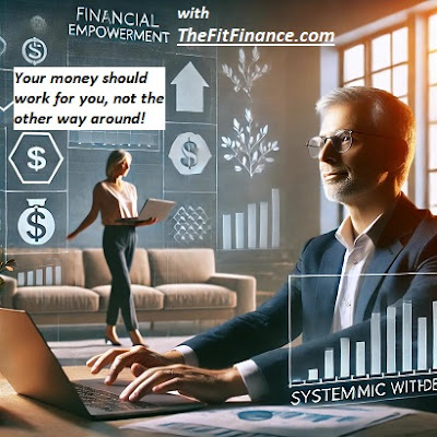 Confident investor reviewing SWP plans on a laptop, symbolizing financial security and smart withdrawal strategies.