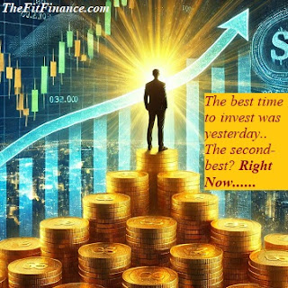 Man is standing with ample wealth and looking for growth