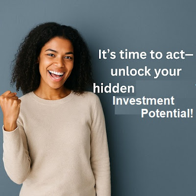 A confident young woman celebrates with a raised fist, smiling with excitement against a clean background, symbolizing financial empowerment and the courage to take action