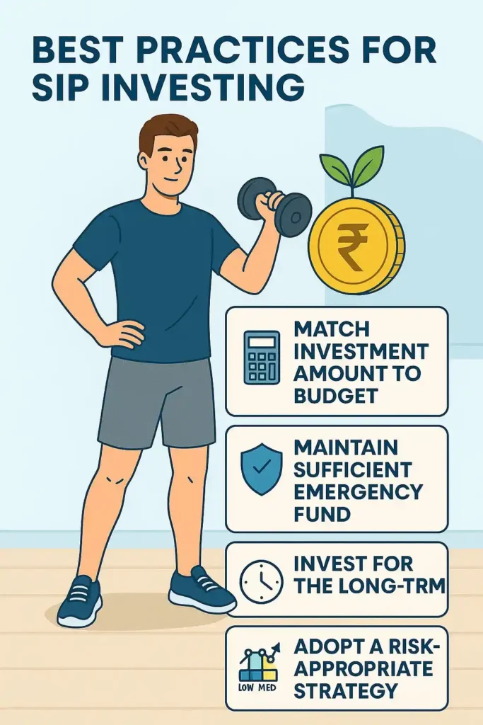 Infographic showing how SIP grows wealth over time with consistent investments