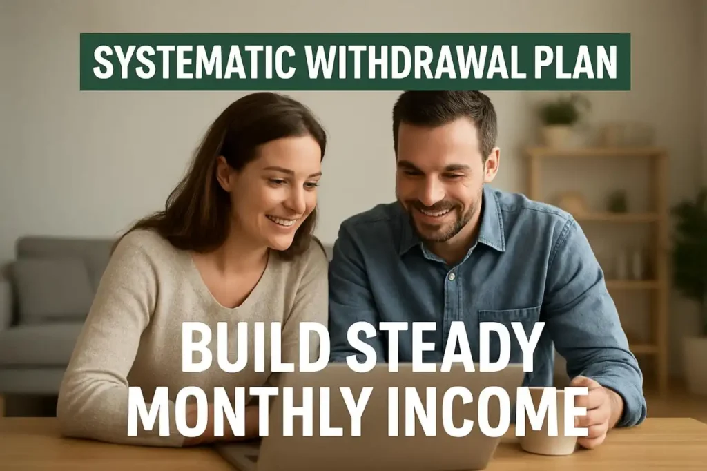 Motivational image encouraging readers to secure their future with a Systematic Withdrawal Plan for financial freedom.