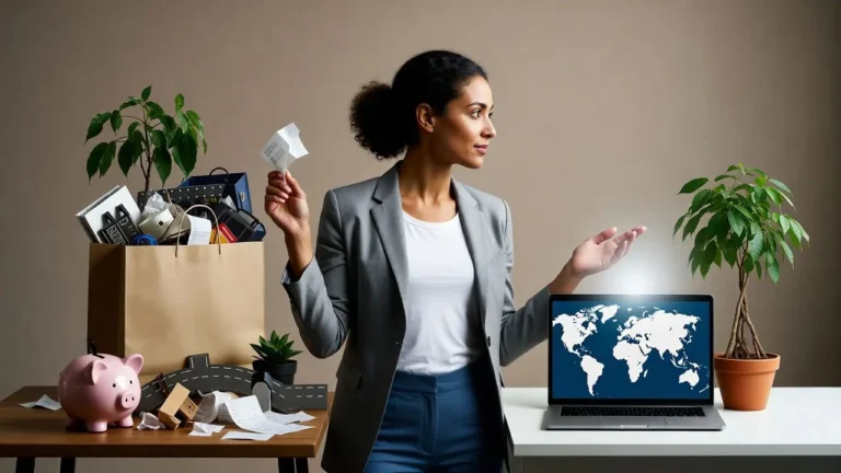 Man shifting from poor spending habits to smart investing, illustrating a clear investing in emerging markets funds